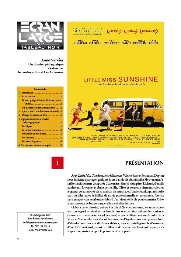 affiche du dossier Little Miss Sunshine